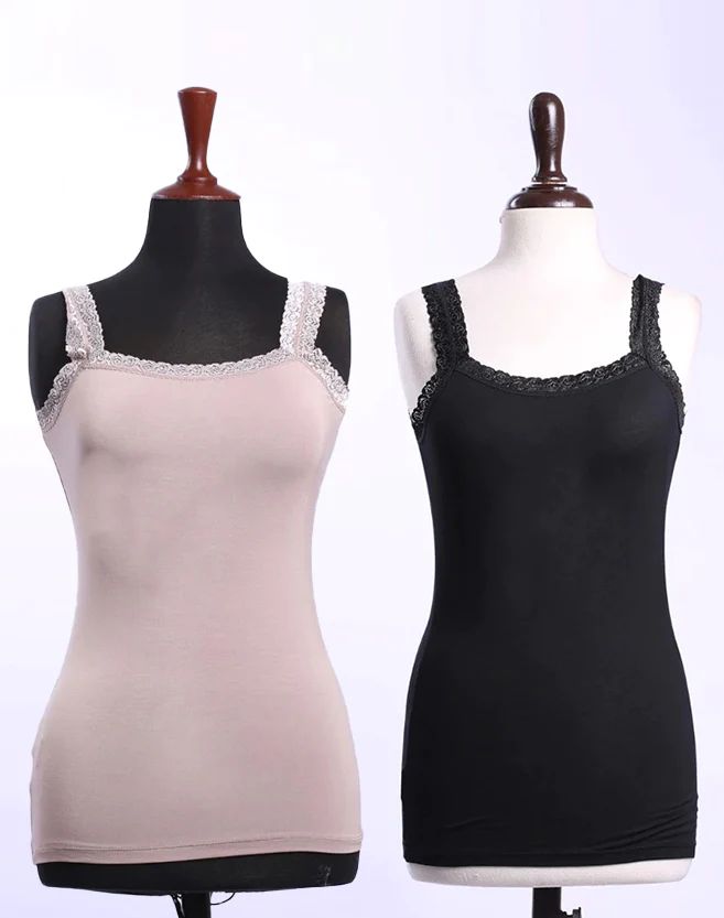 Pack of 2- Non Padded Cotton Camisole For Girls And  Women