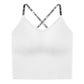 Summer Crop Top V-neck hollow Out Sports Padded Bra 6828