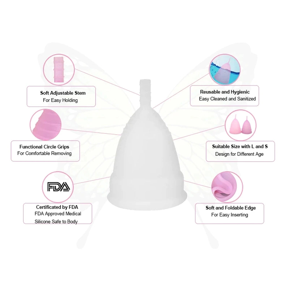 Shecup L (L = Longer Stem) – Silicone Menstrual Cup – Longer stem for  better grip!