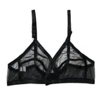Shezaib full net transparent bra in black color