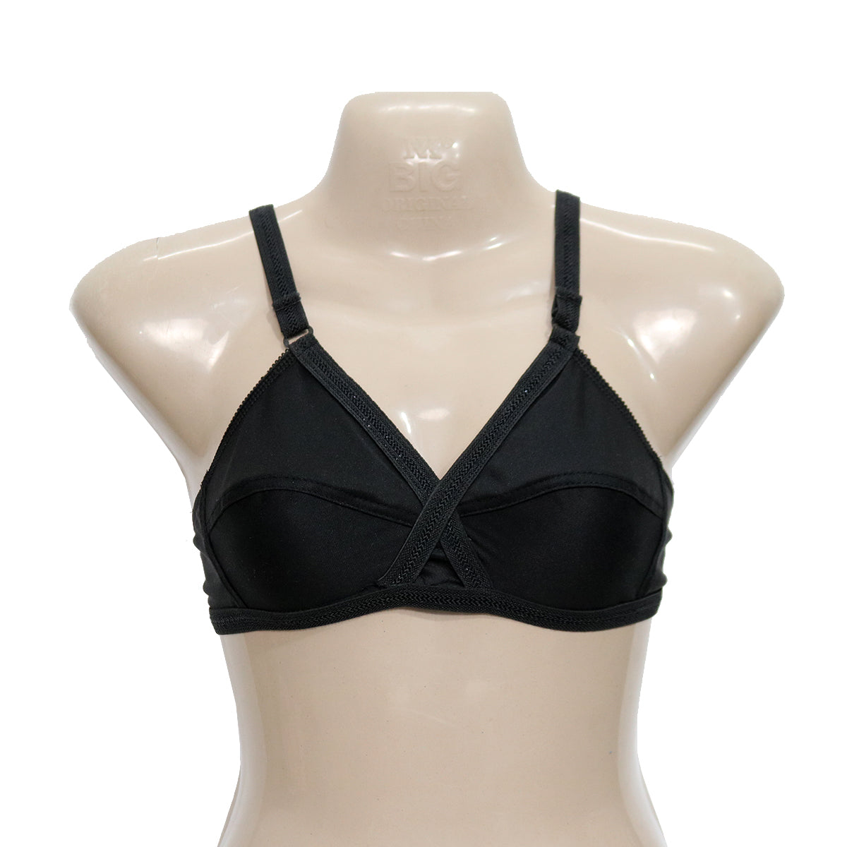 Shezaib classy cotton non-padded bra in black color