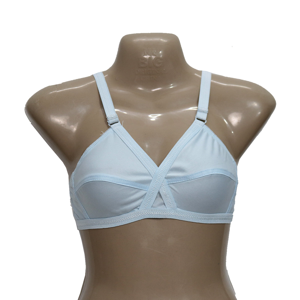 Shezaib classy cotton non-padded bra in blue color