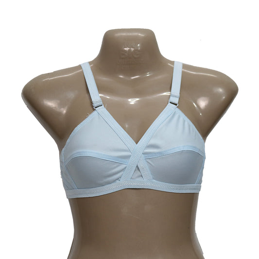 Shezaib classy cotton non-padded bra in blue color