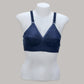 Shezaib cross design cotton bra in black color