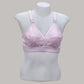 Shezaib cross design cotton bra in pink color