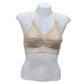 Shezaib cross design cotton bra in skin color