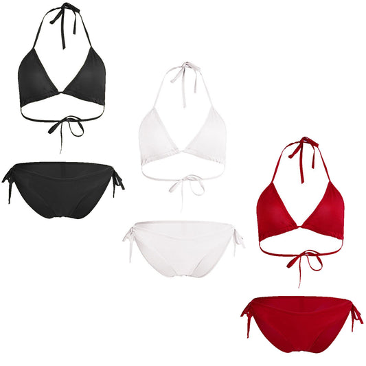 Buy 1 Get 1 Free - Satin Silk Bikini Panties And Bra Set - Multicolor