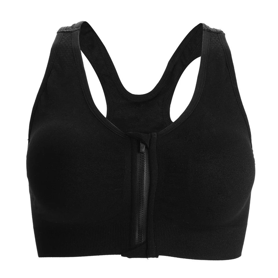 Front Zipper Breathable Yoga Sports Bra-126